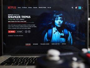 A laptop displays the home screen for the Netflix Inc. original series "Stranger Things." Netflix will now let users turn off autoplay while browsing.