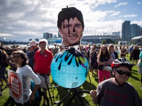 A protest against the Trans Mountain expansion in Vancouver in 2018.