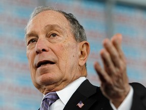 FILE PHOTO: Democratic presidential candidate Michael Bloomberg speaks at a campaign event in Raleigh, North Carolina, U.S. February 13, 2020.   REUTERS/Jonathan Drake/File Photo ORG XMIT: FW1