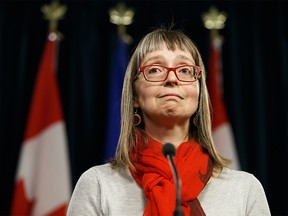 Alberta’s Chief Medical Officer of Health Dr. Deena Hinshaw on Friday, March 6, 2020. Photo by Ian Kucerak/Postmedia