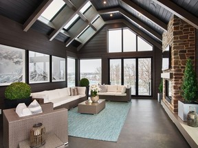 The sun room in Calbridge Homes' grand prize home in the Foothills Hospital Home Lottery.