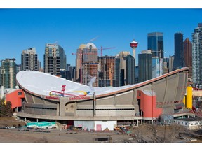 The Scotiabank Saddledome in Calgary was closed to all but staff on Thursday, March 12, 2020 amidst the growing restrictions related to COVID-19. Gavin Young/Postmedia