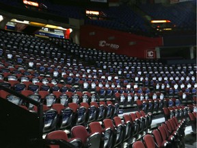 Inside the Scotiabank Saddledome as the NHL has stopped play due to the coronavirus.