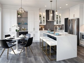 The kitchen in the Orchid show home, by Mattamy Homes in Cityscape.