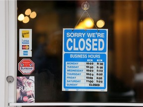 Downtown Calgary was mostly empty and many businesses closed as the COVID-19 pandemic continued to cripple the economy on Tuesday, March 24, 2020.  Gavin Young/Postmedia