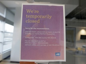 The ATB Branch at 15 Sage Hill Plaza N.W. has been temporally closed after an employee was confirmed as  Alberta's first presumed case of COVID-19.