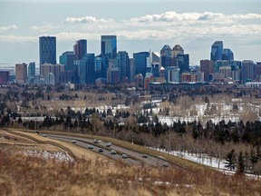 Homes in Calgary's northwest neighbourhoods extend out from the downtown core on Monday, March 2, 2020.