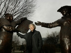 Frances Wright, founder of the Famous 5 Foundation, after receiving the Alberta Centennial Medal for "her dedication and commitment to increasing awareness of the contributions made by the Famous 5 women." Calgary Herald archives