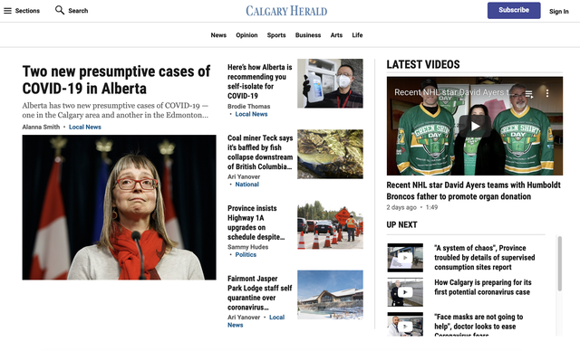 Editorially driven content block FILE/Calgary Herald