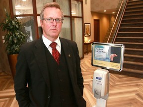 Jeff Hagel, President of Mcinnis & Holloway Funeral Homes poses for a photo at the SW Calgary location. Funeral Homes are having to adjust their services due to the Coronavirus limiting public gatherings to less than 50 people. Wednesday, March 18, 2020. Dean Pilling/Postmedia