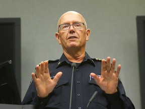Tom Sampson, Calgary Emergency Management Agency Chief at the Emergency Operations Centre want to stress the importance of distancing and washing your hands in Calgary on Thursday, March 19, 2020. Darren Makowichuk/Postmedia