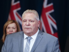 Premier Doug Ford , Christine Elliott, Deputy Premier and Minister of Health, and Rod Phillips, Minister of Finance update about the state of emergency amid coronavirus pandemic on Wednesday March 18, 2020.