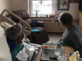 Mohammed Nadhir (Ned) Dean and his wife, Elaine, at Agape Hospice in Calgary. Supplied ORG XMIT: dOx-kRREKcXHwy8Vz0NP