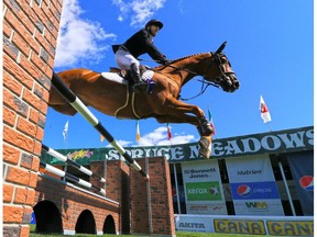 The Canadian partnership of Eric Lamaze and Chacco Kid won the CANA Cup during the Spruce Meadows Masters show jumping competition in Calgary, Thursday September 5, 2019. Gavin Young/Postmedia