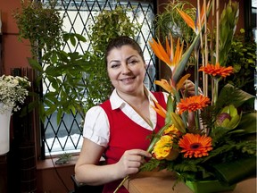 Katia Sayegh, owner of Yara Flower Art in downtown Calgary.