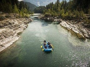 Rafting on the Middle Fork of the Flathead River. Courtesy Glacier National Park Service