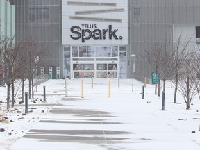 TELUS Spark was quiet on Saturday just one of many places temporaily closed as a precaution against the spread of COVID-19 on Saturday, March 14, 2020.
