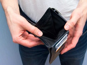 An Ipsos survey found one quarter of Albertans can't meet all their debt obligations at the end of the month.