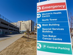 Pictured is Foothills Hospital on Thursday, April 16, 2020.