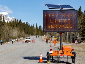 Road are closed on the way to the Nordic Centre and the parks in Spray Valley at Canmore. Mount Royal University professors say we need to carefully reopen parks and recreation area for mental and physical well-being.