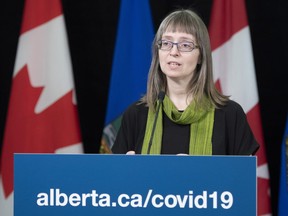 Alberta’s chief medical officer of health, Dr. Deena Hinshaw, provides an update, from Edmonton on Thursday, April 16, 2020.
