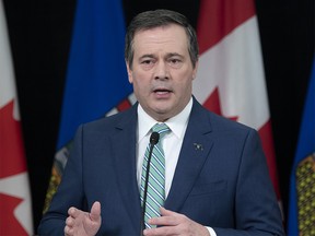 Premier Jason Kenney speaks during an update, from Edmonton on Thursday, April 30, 2020, on COVID-19 and the staged relaunch strategy for Alberta’s economy. (photography by Chris Schwarz/Government of Alberta)