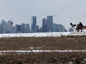 The weather matched the mood of the city as Calgary continued to deal with the COVID-19 pandemic on Thursday, April 2, 2020. Gavin Young/Postmedia