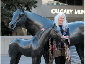 Sheri-D Wilson was appointed the 2018-2020 Calgary Poet Laureate. Wilson was photographed outside Calgary City Hall after the announcement on Monday April 24, 2018.