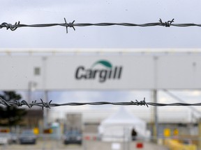 A near deserted Cargill Meats plant near High River due to COVID-19 on Thursday, April 23, 2020. Darren Makowichuk/Postmedia