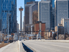 A deserted street in Calgary during the COVID-19 outbreak.