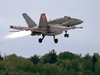 An RCAF CF-18 takes off from CFB Bagotville, Que. on June 7, 2018.