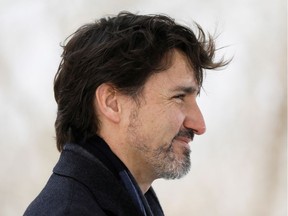 Canada's Prime Minister Justin Trudeau attends a news conference at the Rideau Cottage, as efforts continue to help slow the spread of the coronavirus disease (COVID-19), in Ottawa, Ontario, Canada April 16, 2020.