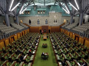 Legislators in the House of Commons convene to give the government power to inject billions of dollars in emergency cash to help individuals and businesses through the economic crunch caused by the coronavirus disease outbreak, on Parliament Hill, April 11, 2020.