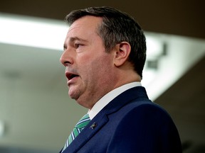 Alberta Premier Jason Kenney at a press conference Monday.