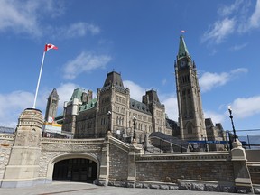 Parliament Hill in Ottawa on April 22, 2020.