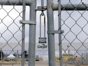 The Cargill meat packing plant near High River, which closed due to a COVID-19 outbreak.