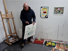Artist Mark Dicey in his Calgary studio. Courtesy, Alyson Dicey.