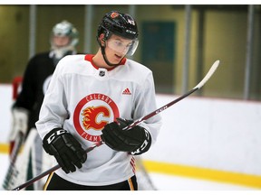 Jakob Pelletier skates at the Calgary Flames' prospects training camp at WinSport arenas on Sept. 9, 2019.  Gavin Young/Postmedia