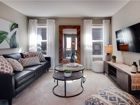 The bonus room in the Carbon SSY 24 show home in Belmont, by Cedarglen Homes.