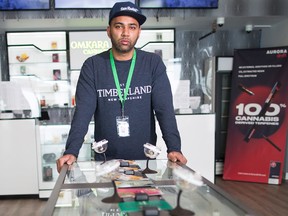 Omkara Cannabis owner Shawn Bali was photographed in his northwest Calgary store on Tuesday, May 5, 2020.