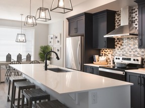 The kitchen in the Kirklin show home by Morrison Homes in Dawson's Landing.