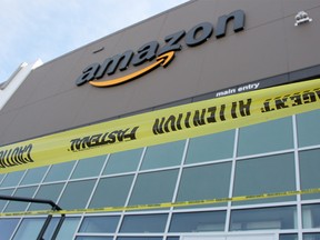 The Amazon warehouse north of Calgary where employees have tested positive for COVID-19. Saturday, May 2, 2020. Brendan Miller/Postmedia