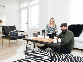 Amy and Gurjot Bhullar in the Artis by Landmark townhome show suite in Greenwich.