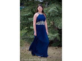 Calgary Grad 2020     Emma Rice is a member of the Centennial High School 2020 grad class. She is a smart, talented, caring and brave young woman who can be found most often in her comfy jeans and boots while heading out to the barn to see her horse Shiner. Photo courtesy Karen Rice Photography.