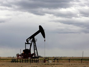 A TORC Oil Gas pump jack near Granum, Alberta on May 6, 2020. The collapse of oil prices has upended Alberta's finances.