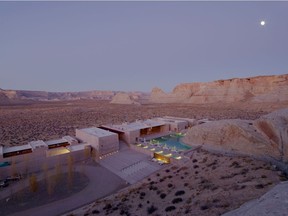 An aerial view of the Amangiri resort in Canyon Point, Utah, is pictured in this an undated photo obtained by Reuters on May 21, 2020.