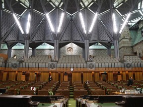 MPs arrive for a Special Committee on the COVID-19 pandemic in the House of Commons in Ottawa on May 13, 2020.