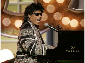 FILE PHOTO: Singer Little Richard performs a musical tribute to producer Don Cornelius creator and producer of the television music show "Soul Train" at the 3rd annual TV Land Awards in Santa Monica, California March 13, 2005.