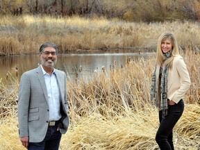 Bemal Mehta, left, and Wendy Ell, with Glacier Resource Innovation Group.