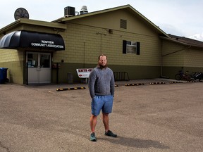 Renfrew Community Association VP external David Barrett outside the community hall on Thursday, May , 2020.